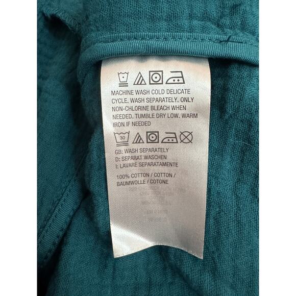 Isaac Mizrahi Live Bridgehampton Cotton Gauze Jacket Deep Sea Large NWOT - Picture 5 of 14